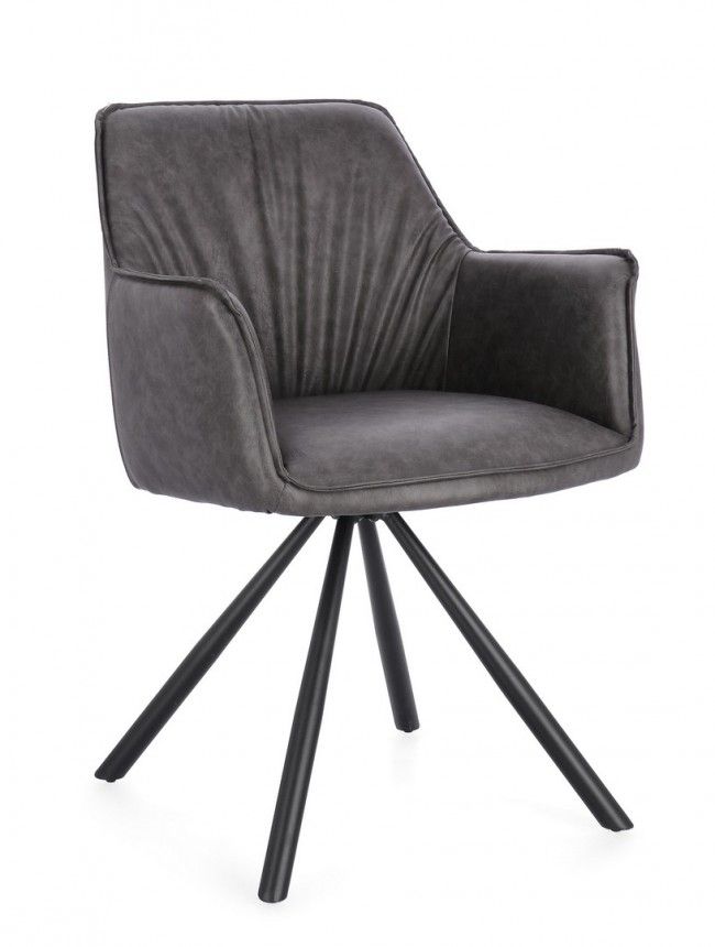 SEDIA C-BR GIREV.BREVAL GRIGIO