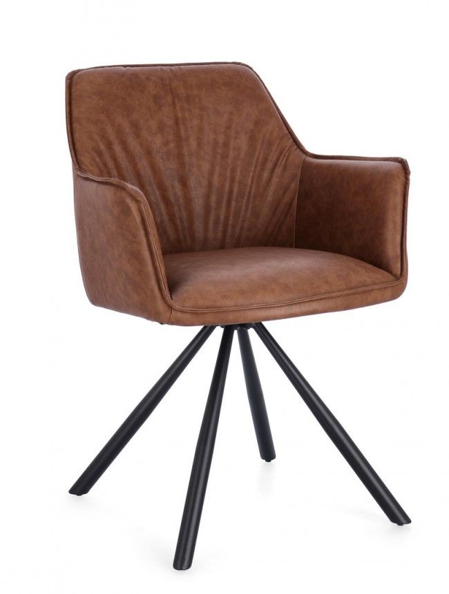 SEDIA C-BR GIREV.BREVAL MARRONE CHIARO