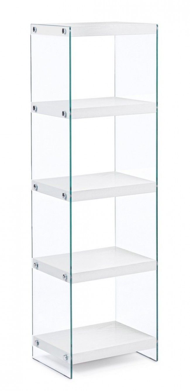 LIBRERIA 5P LINE WOOD BIANCO