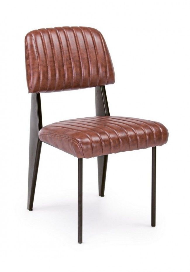 SEDIA NELLY ARANCIO SCURO VINTAGE
