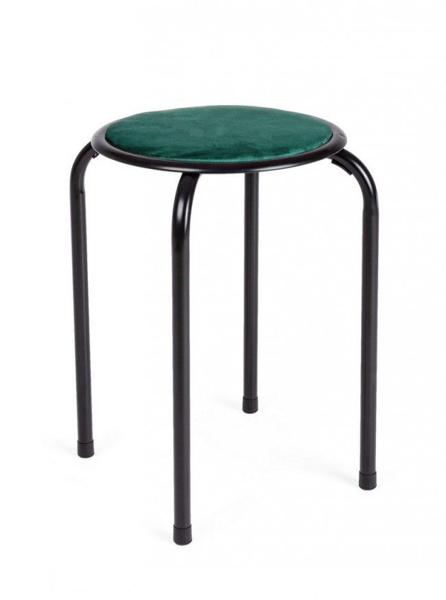 SGABELLO AMAL VELLUTO VERDE BOSCO