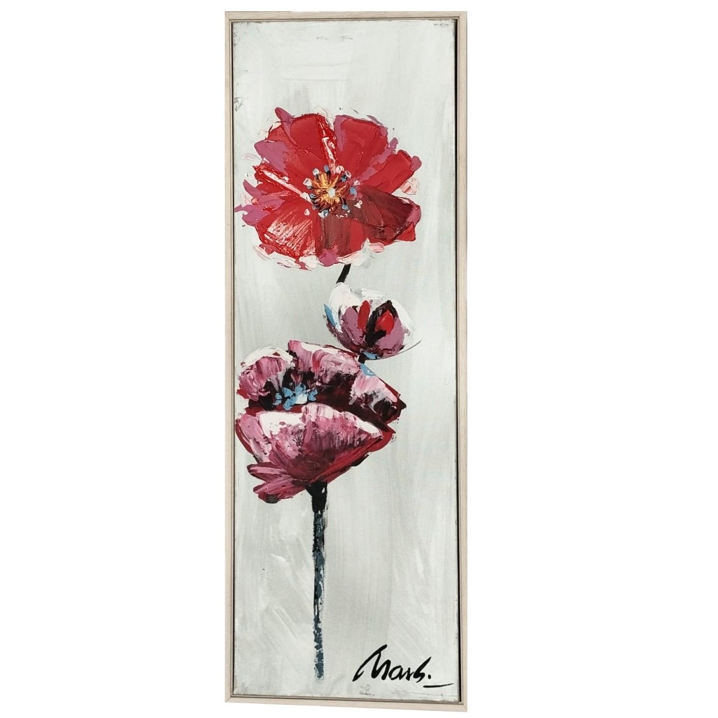 Quadro con cornice in legno 33×93