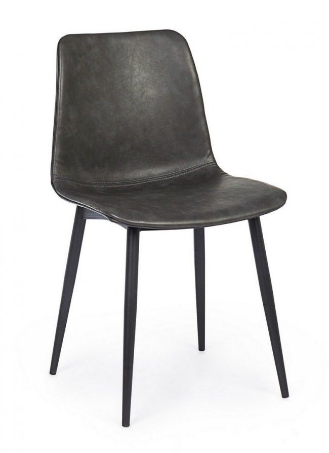 SEDIA KYRA PU ANTRACITE VINTAGE