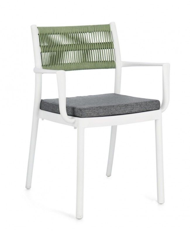 SEDIA C-BR C-C ALVIN BIANCO/VERDE