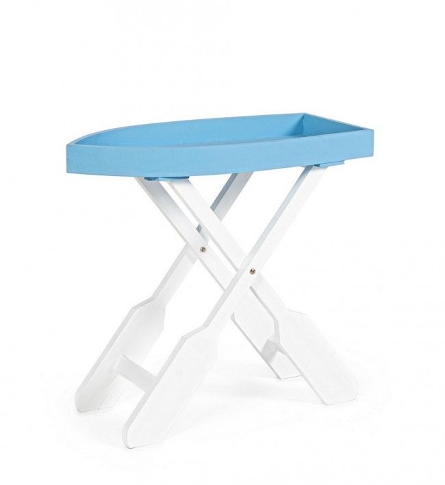 TAVOLO GOZZO PIEGH BIANCO-AZZURRO M