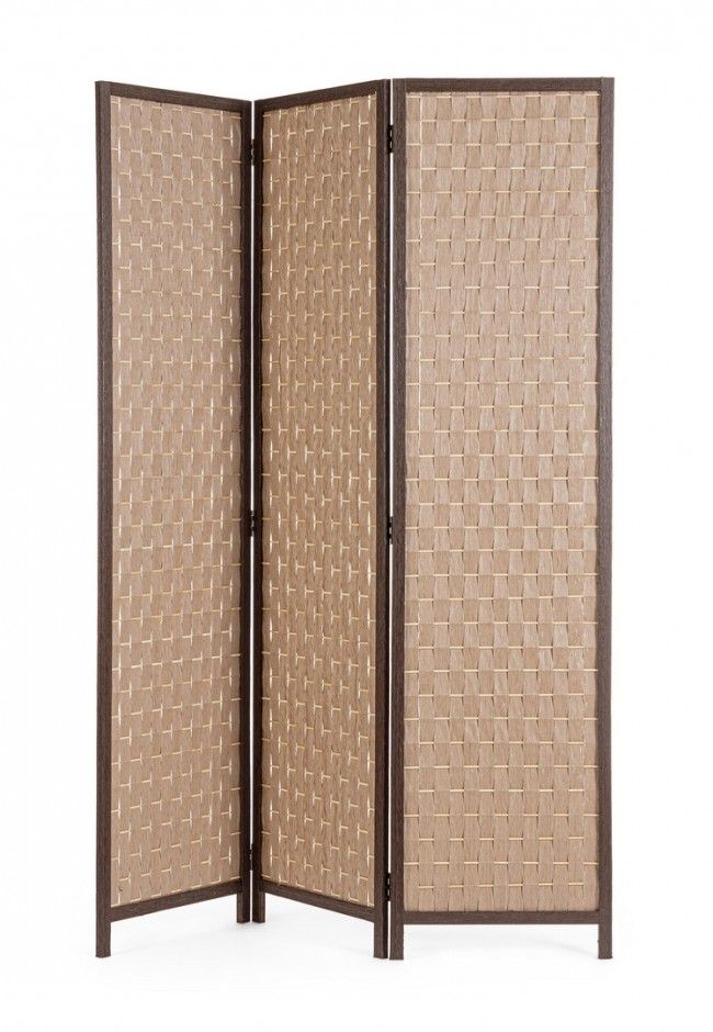 PARAVENTO 3A JORAH NAT-MARRONE 135X180H