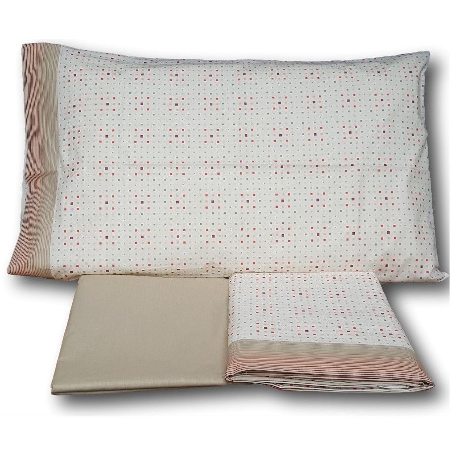Set Lenzuolo Gabel “Sprint” – 1 piazza e mezza stampa naturale