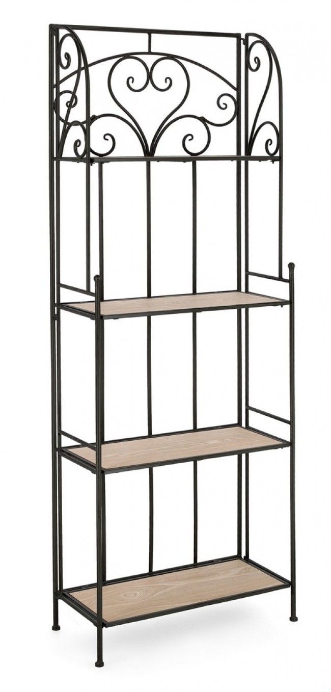 SCAFFALE GUENDA 4P NERO H167