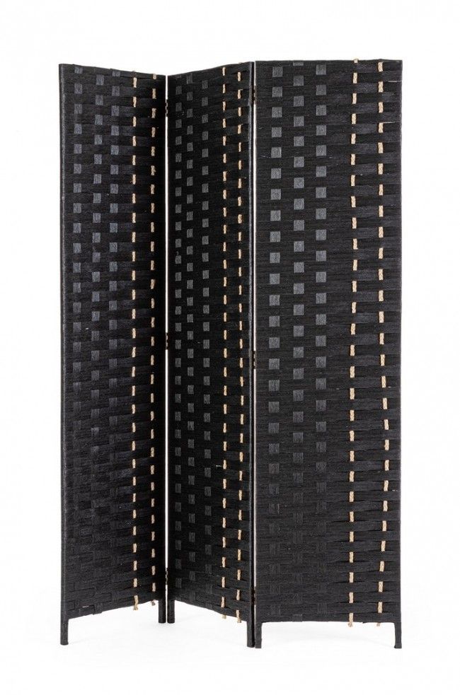 PARAVENTO 3A JALILA NERO 135X180H