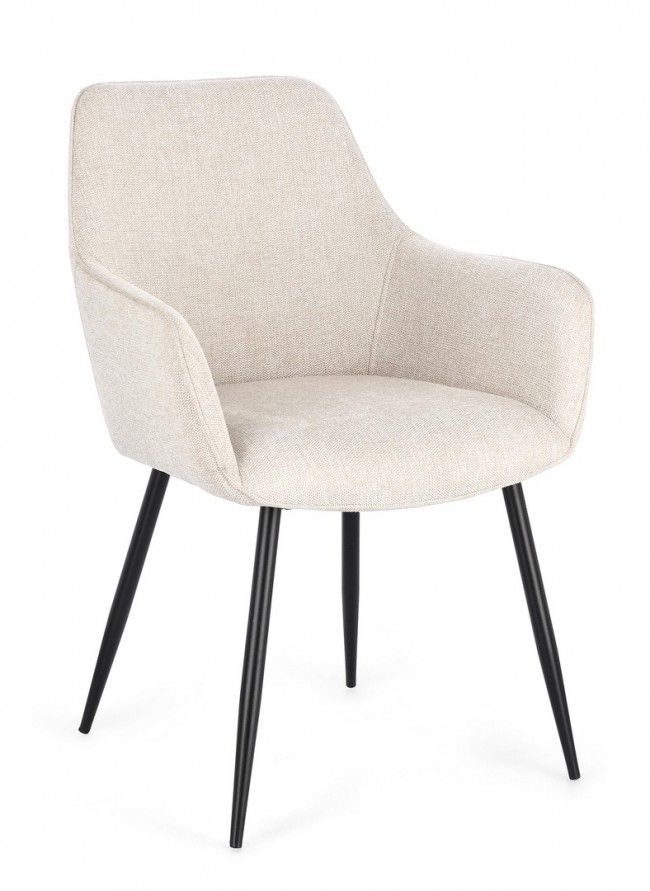 SEDIA C-BR CORA NERO/BEIGE