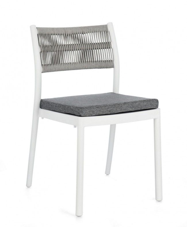 SEDIA C-C ALVIN BIANCO/GRIGIO CHIARO