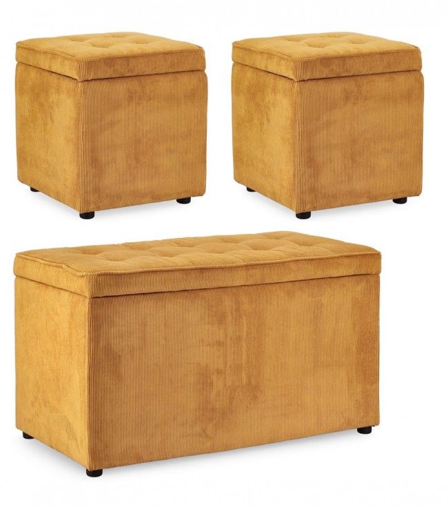 SET3 PANCHINA-2POUF CONT. DYLAN OCRA