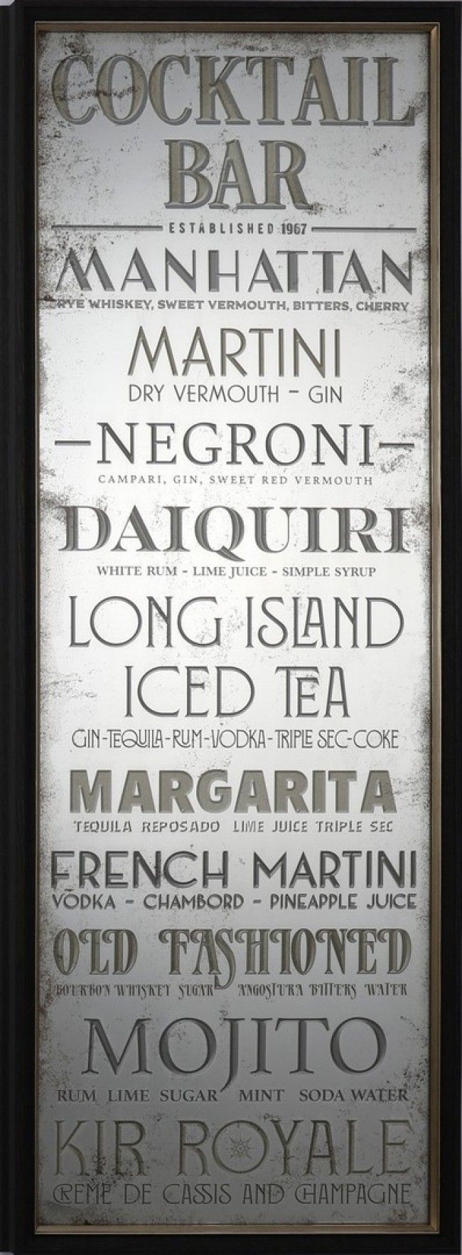 SPECCHIO C-C LIBRARY ORO 40X110