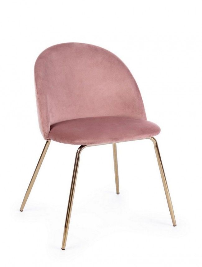SEDIA TANYA VELLUTO ROSA