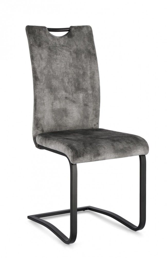 SEDIA KENNETH VELLUTO GRIGIO