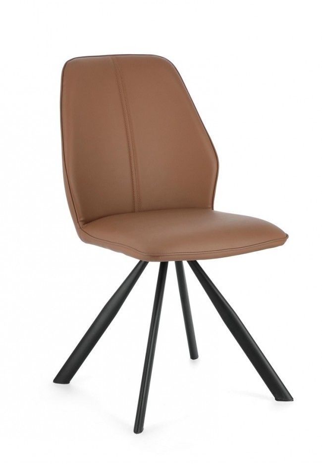 SEDIA MAXWELL PU COGNAC