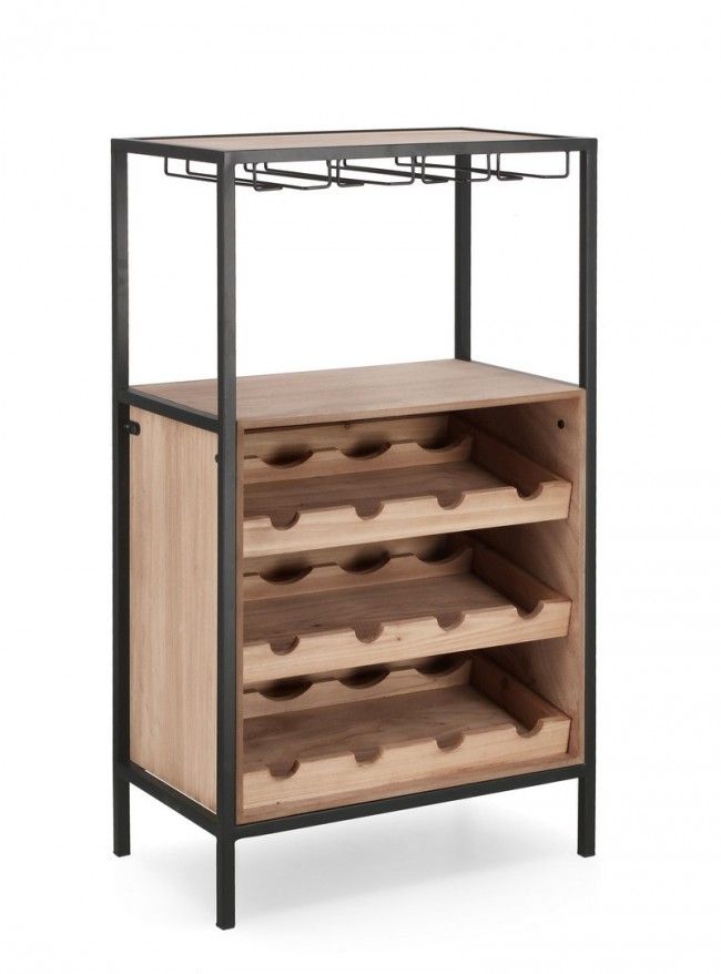 MOBILE P.BOTTIGLIE 12P ISAAC NERO 51X91H