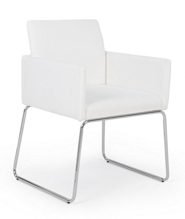 SEDIA C-BR SIXTY PU BIANCO