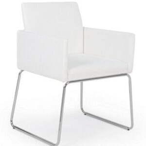 SEDIA C-BR SIXTY PU BIANCO