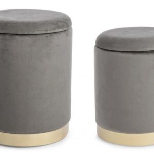 SET2 POUF CONTENITORE POLINA GRIGIO