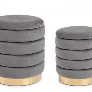 SET2 POUF CONTENITORE DARINA GRIGIO