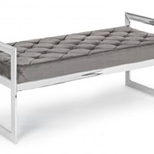 PANCA SVEVA VELLUTO GRIGIO 97X44