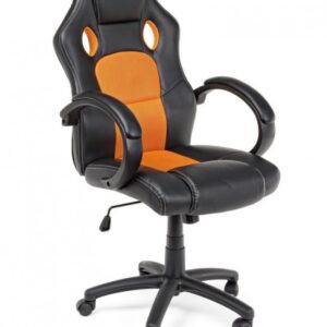 POLTRONA UFF C-BR RACING NERO-ARANCIO