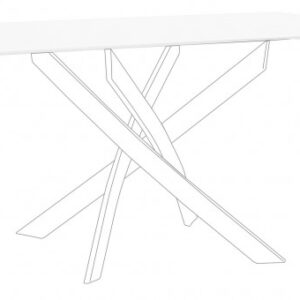 PIANO RETT TAVOLO GEORGE BIANCO 160X90