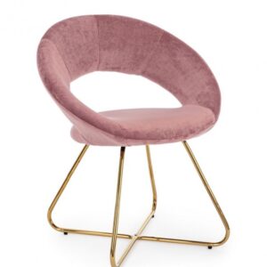 POLTRONA VANITY ORO VELLUTO ROSA