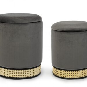 SET2 POUF CONTENITORE MILENA GRIGIO SC