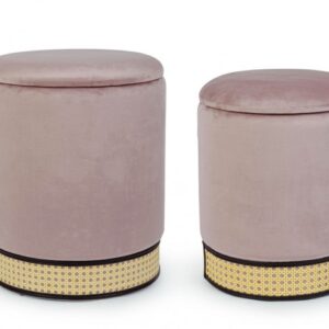 SET2 POUF CONTENITORE MILENA ROSA ANT