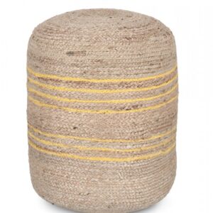 POUF ANKIT NATURALE-GIALLO D45