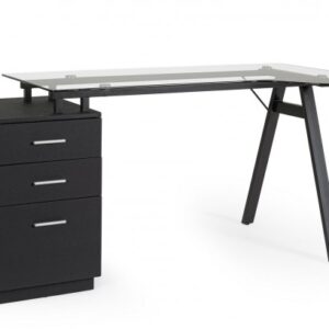 SCRIVANIA CHARLIE ANGOLO C-CASSETT NERO