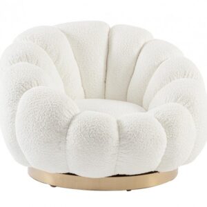 POLTRONA GIREVOLE FLOREL BIANCO
