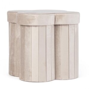 POUF CONT. JOCELYN VELLUTO BEIGE