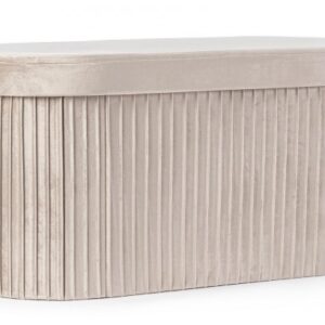 POUF CONT. JOCELYN OV VELLUTO BEIGE