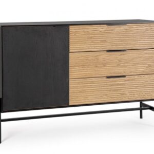 CREDENZA 1A-3C ALLYCIA NERO-NATURALE