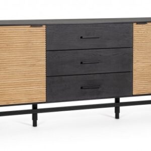 CREDENZA 2A-3C ALLYCIA NERO-NATURALE