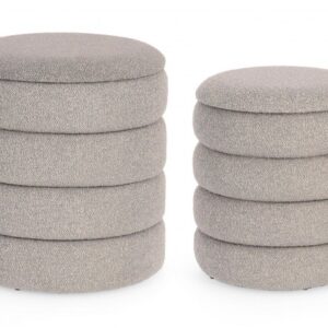 SET2 POUF CONT.KATERINA GR CH BOUCLE'