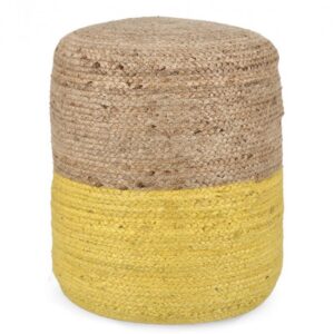 POUF JALAJA NATURALE-GIALLO D45