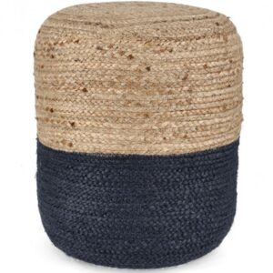 POUF JALAJA NATURALE-BLU D45