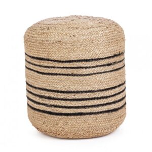 POUF ANKIT NATURALE-NERO D45