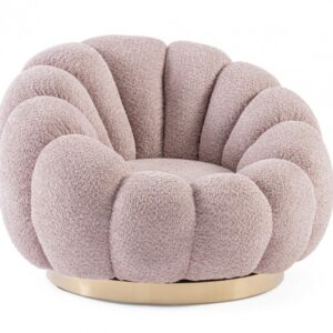 POLTRONA GIREVOLE FLOREL ROSA ANTICO