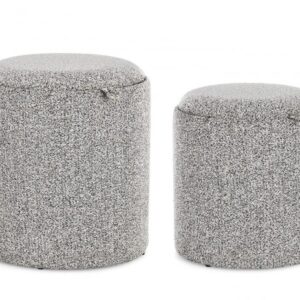 SET2 POUF C-CONT SASHA C-VASS GRIGIO CH