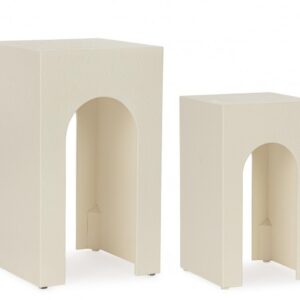 SET2 TAVOLINO CREAMY RETT BIANCO