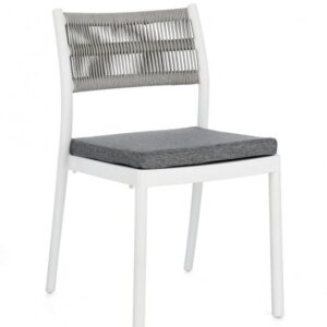 SEDIA C-C ALVIN BIANCO/GRIGIO CHIARO