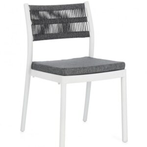 SEDIA C-C ALVIN BIANCO/GRIGIO SCURO