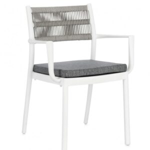 SEDIA C-BR C-C ALVIN BIANCO/GRIGIO CH.