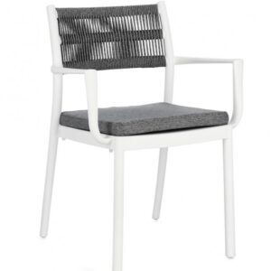 SEDIA C-BR C-C ALVIN BIANCO/GRIGIO SCURO