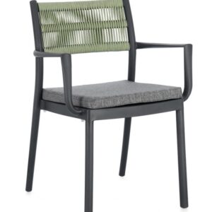 SEDIA C-BR C-C ALVIN ANTRACITE/VERDE